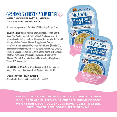 Weruva Dog Meals n More Grandma Chicken Soup Dog Food 3.5oz - Poudre Pet and Feed Supply